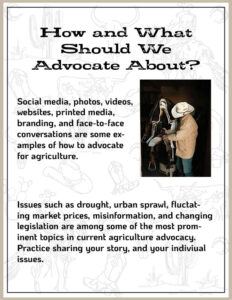 Agricultural advocacy flyer page two